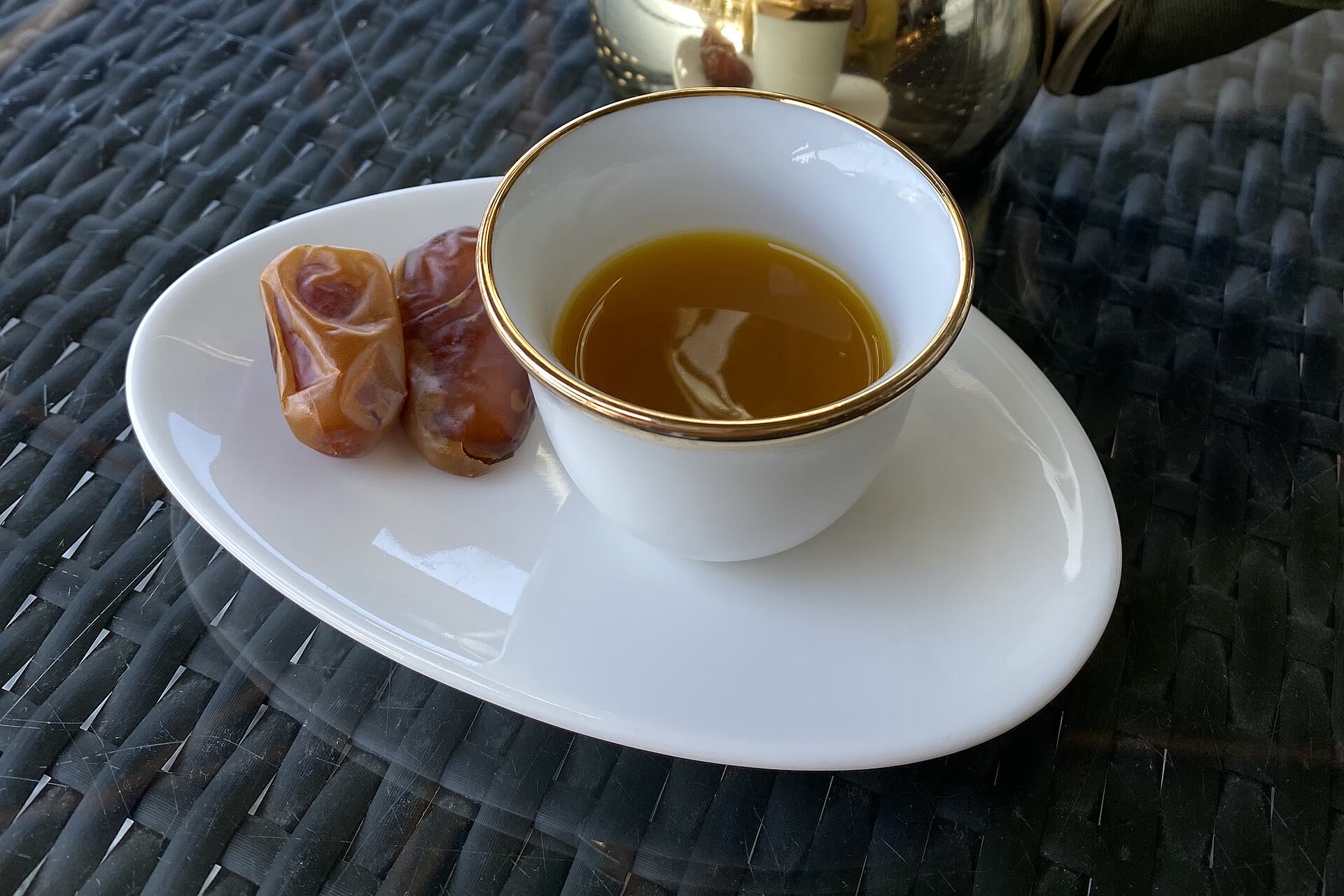 Arabic coffee with dates